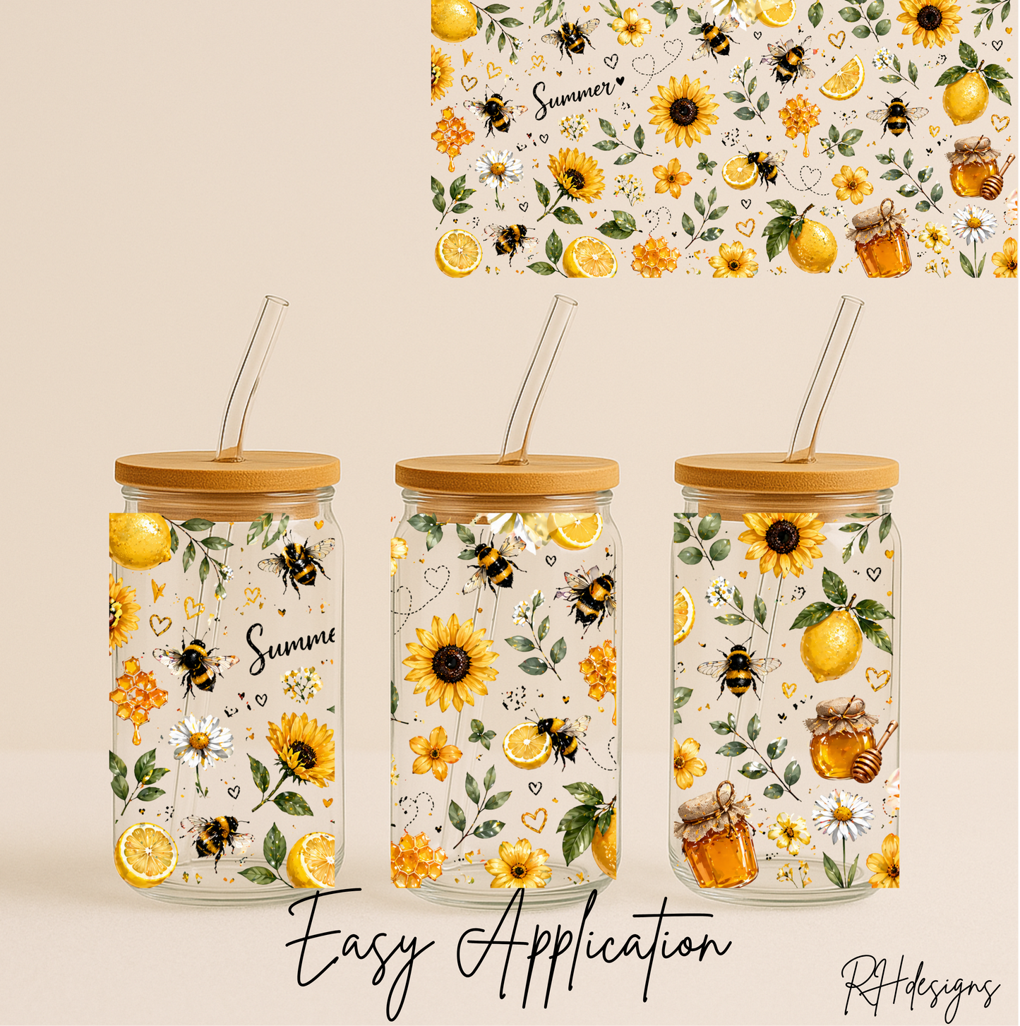 Summer Sunflower Bee - 16oz