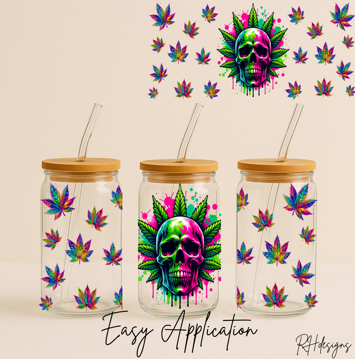 Green Leaf Skull - 16oz