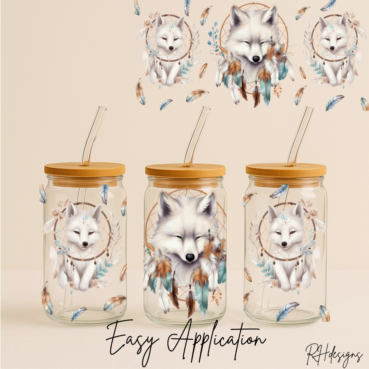 Dreamcatcher White Wolf - 16oz