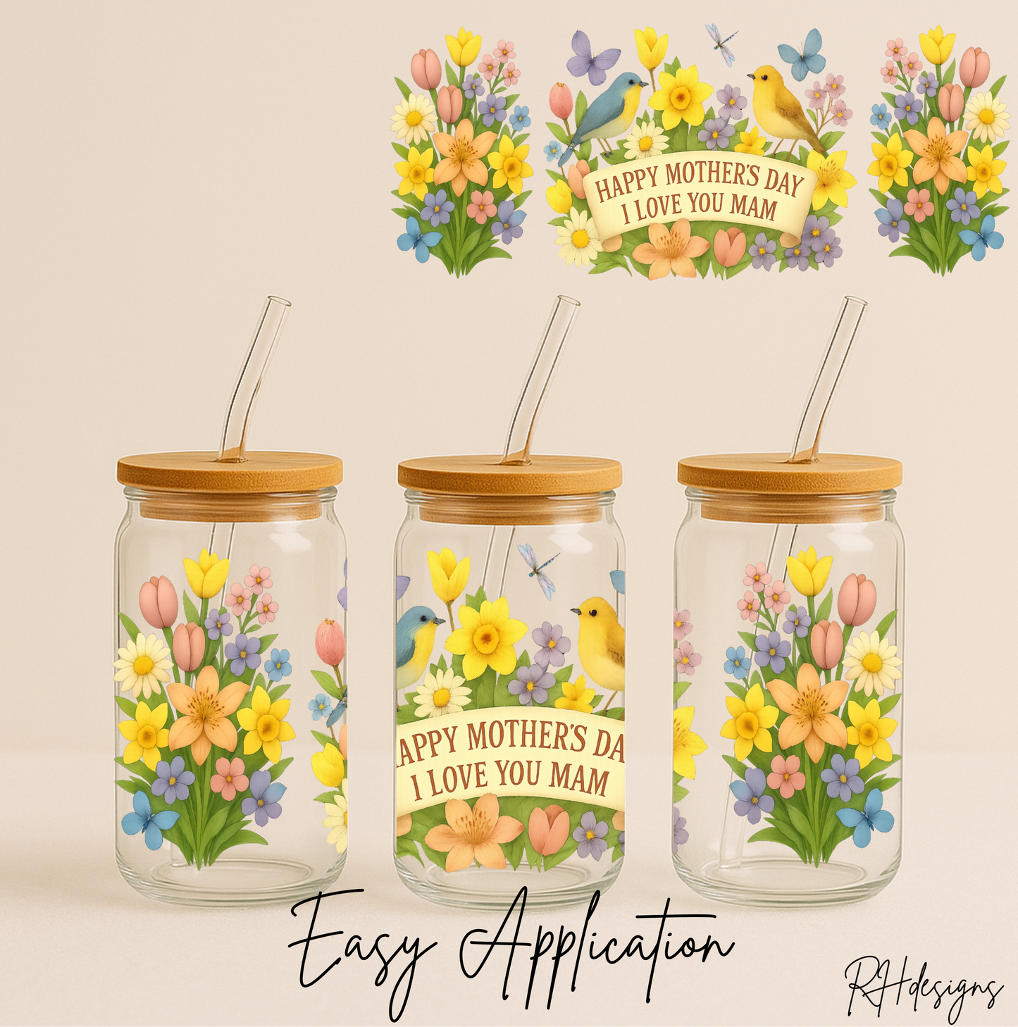 Mam Mothers Day Birds - 16oz