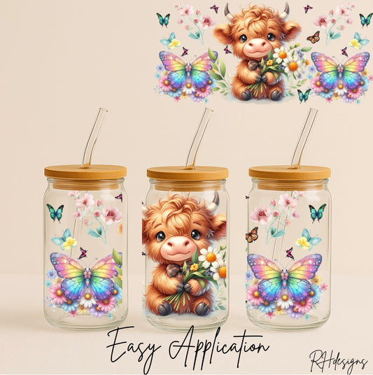 Butterfly Highland Cow - 16oz