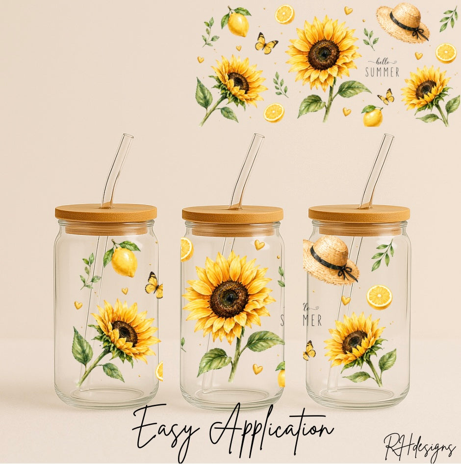 Hello Summer Sunflower - 16oz