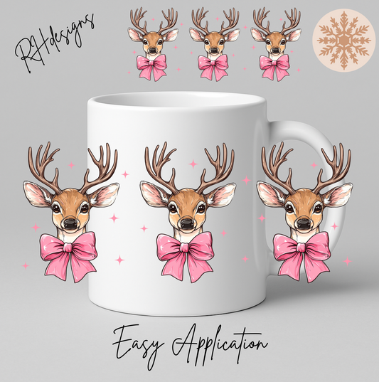 3 Pink Reindeer - 11oz