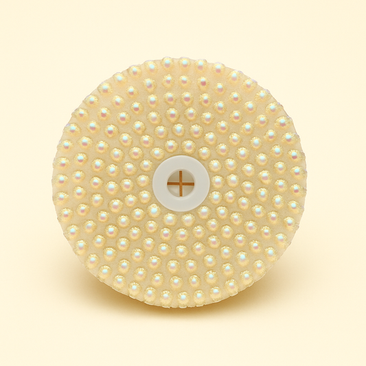 Cream Rhinestone Lid