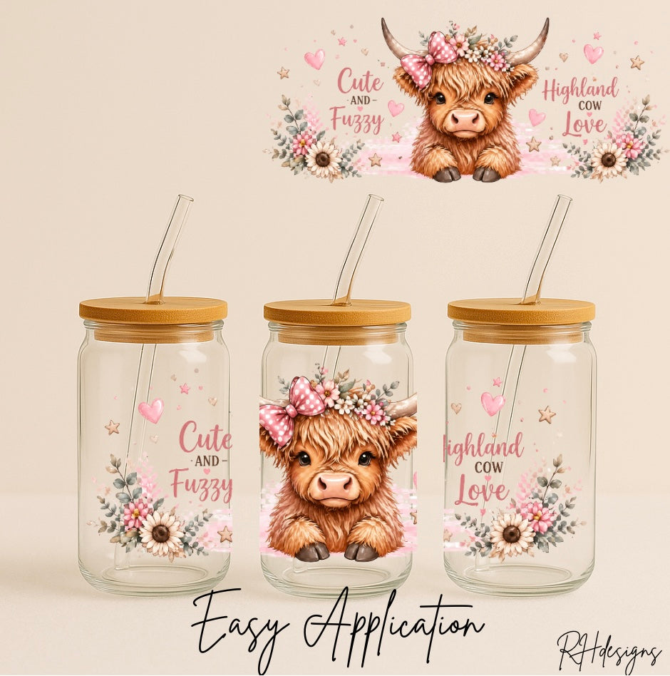 Cute & Fuzzy Highland Cow - 16oz