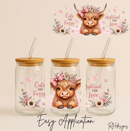 Cute & Fuzzy Highland Cow - 16oz