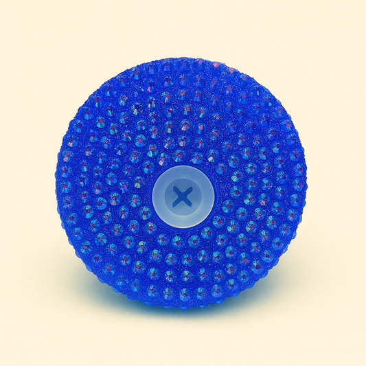 Dark Blue Rhinestone Lid