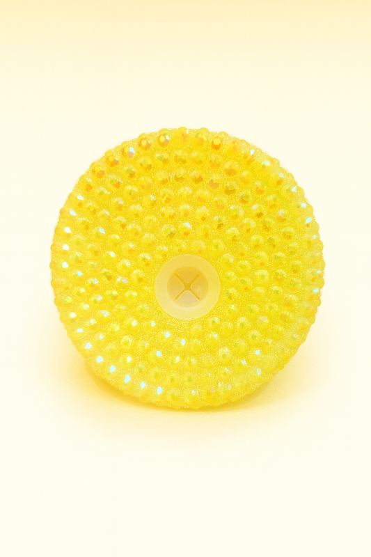 Yellow Rhinestone Lid