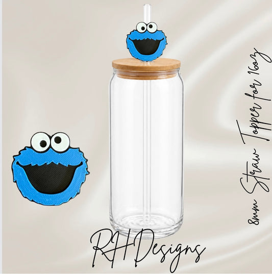 Cookie Monster - Straw Topper - 3D
