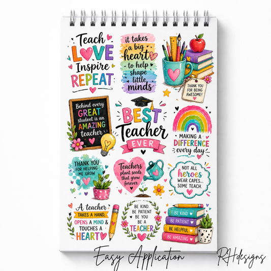 Best Teacher Ever Flower - A5