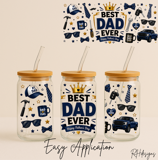 Blue Best Dad - 16oz