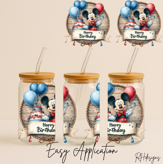 Happy Birthday Rustic - 16oz