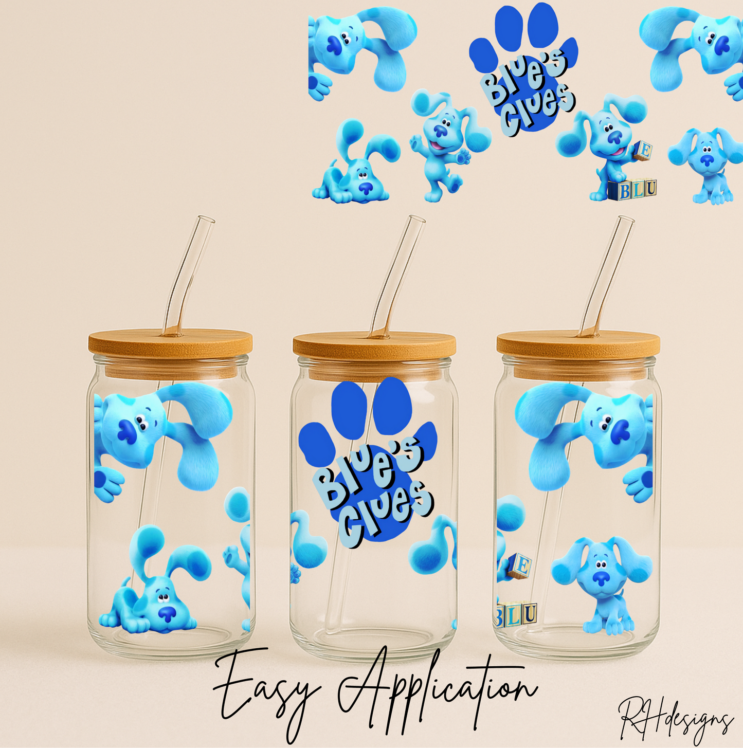 Blues Paw Print - 16oz