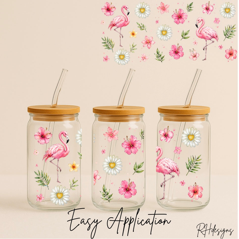 Flamingo Daisies - 16oz