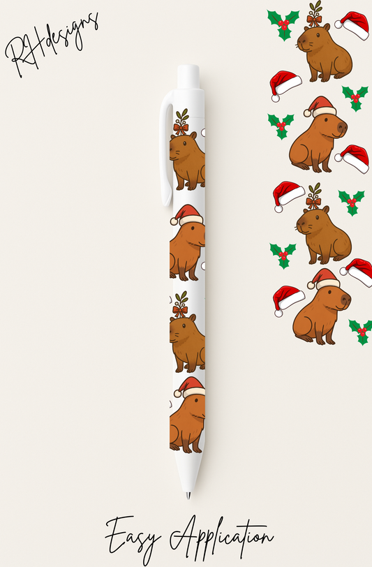 Capybara Christmas - Pen/Bookmark wrap