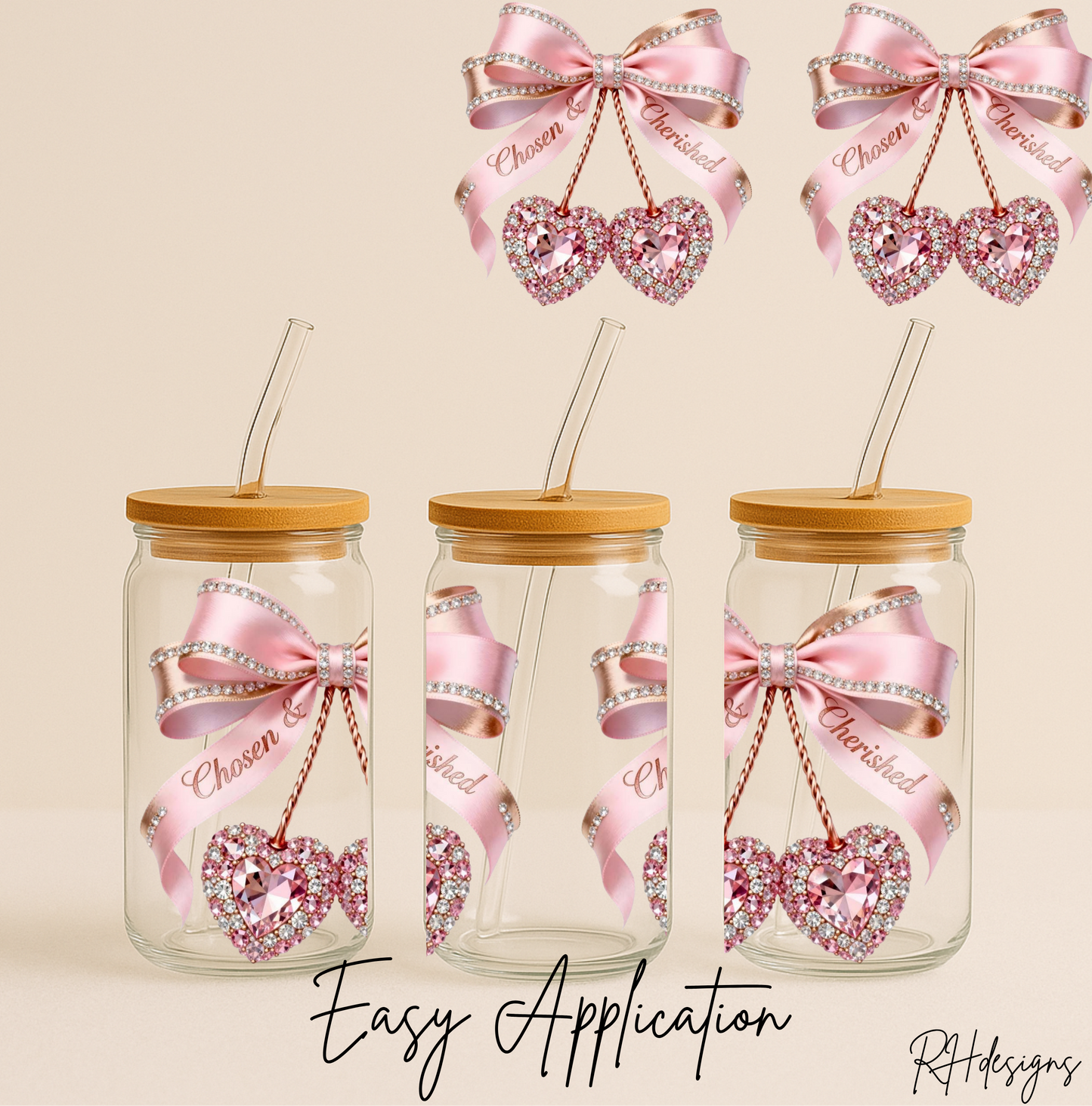 Chosen & Cherished Pink Bows - 16oz
