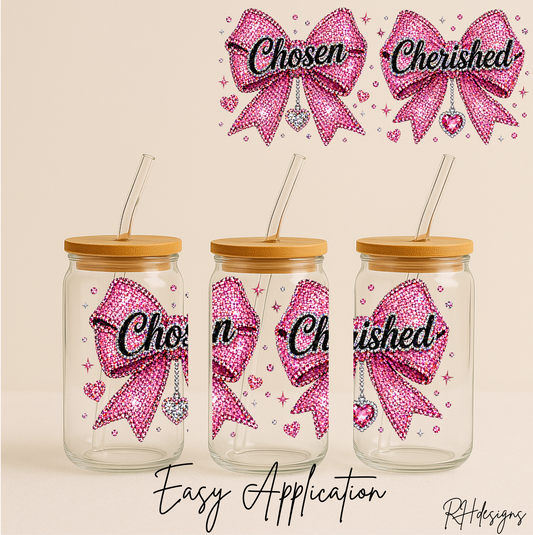 Chosen & Cherished Diamante Bows - 16oz