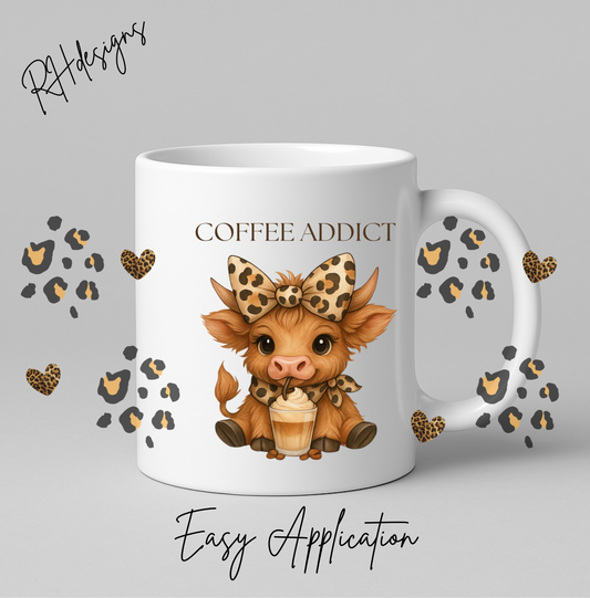 Coffee Addict Cow - 11oz