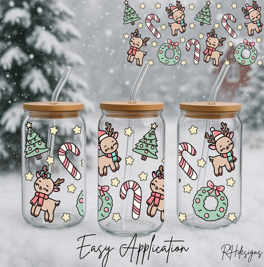 Cute Christmas Reindeer - 16oz