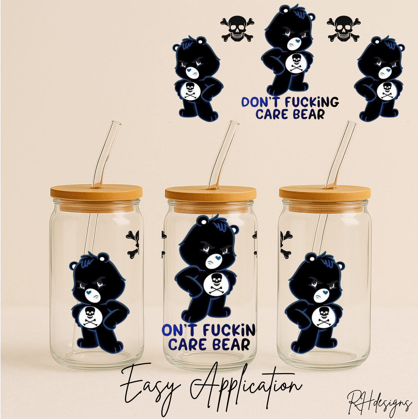 Dont Care Black Bear - 16oz
