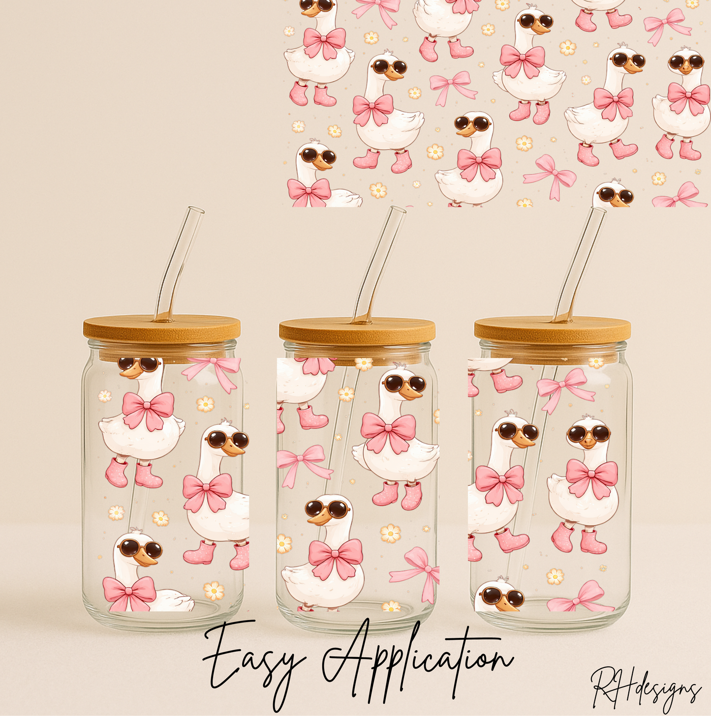 Pink Bow Summer Duck - 16oz