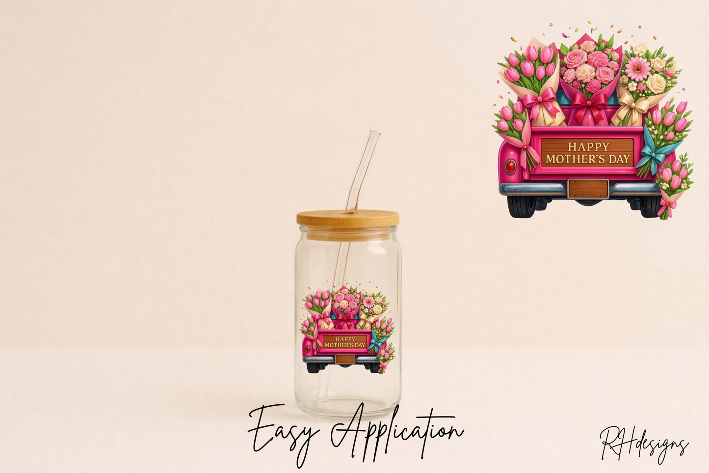 Happy Mothers Day Truck - 4’’,10cm