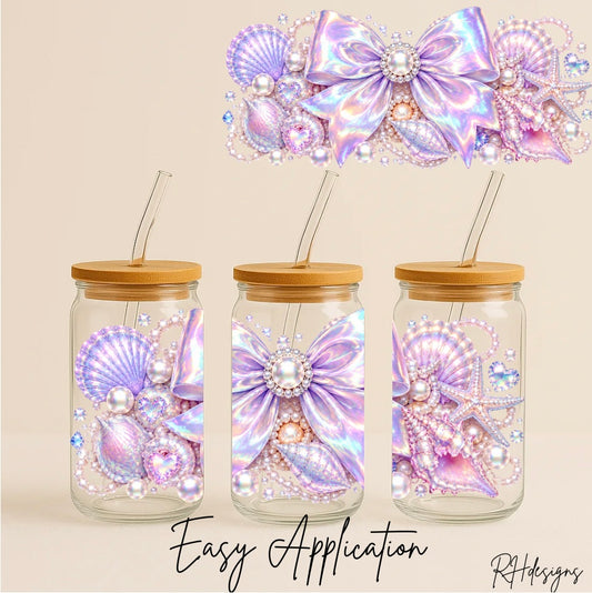 Pearlescent Seashell Bow - 16oz