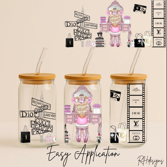 Pink Design Girl - 16oz