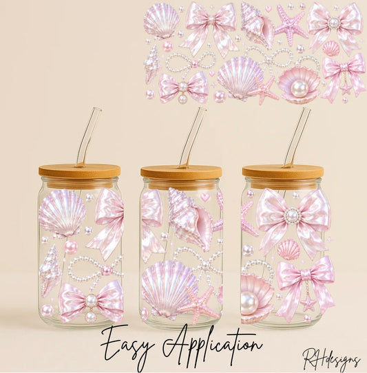 Seashells Bows - 16oz