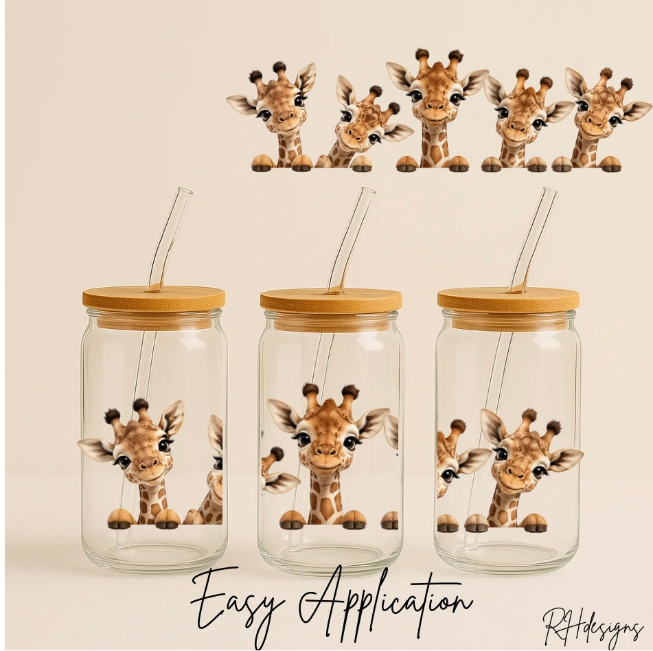 5 Pepping Giraffes - 16oz