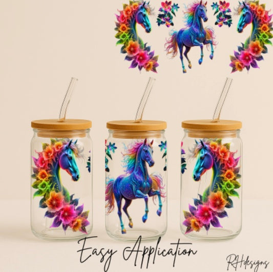 Colourful Horses - 16oz