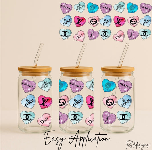 Coloured Lovehearts - 16oz