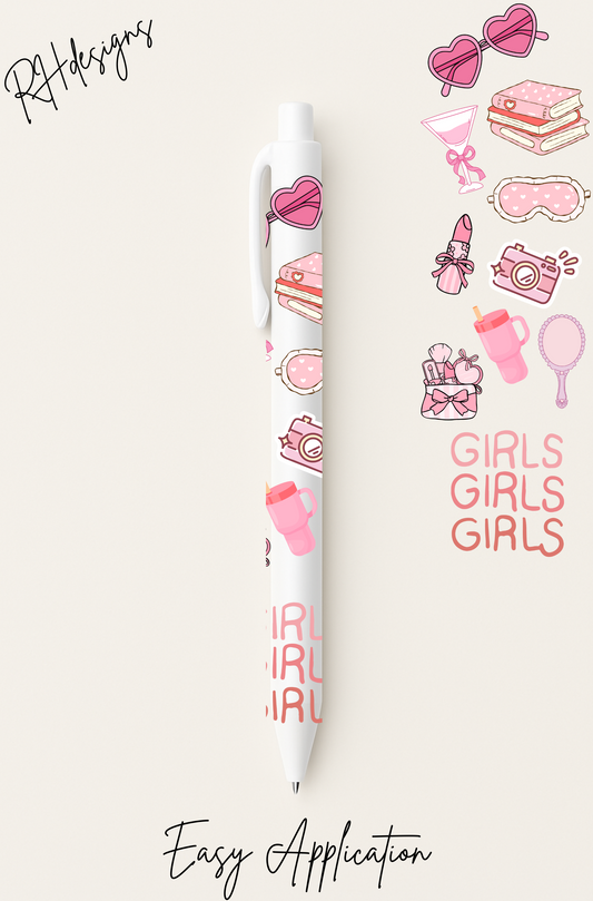 Girls Girls Girls - Pen/Bookmark wrap