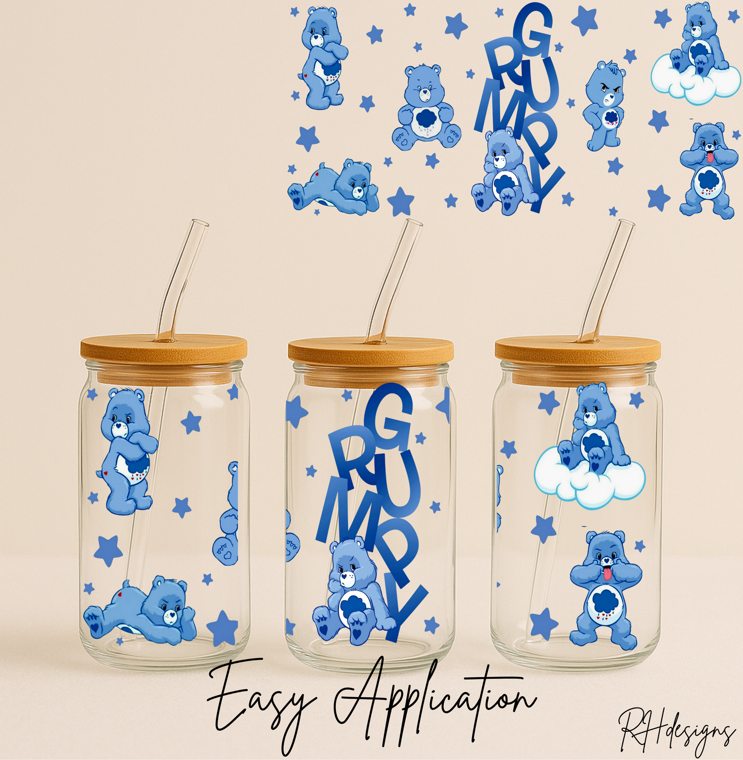 Grumpy Blue Bear - 16oz