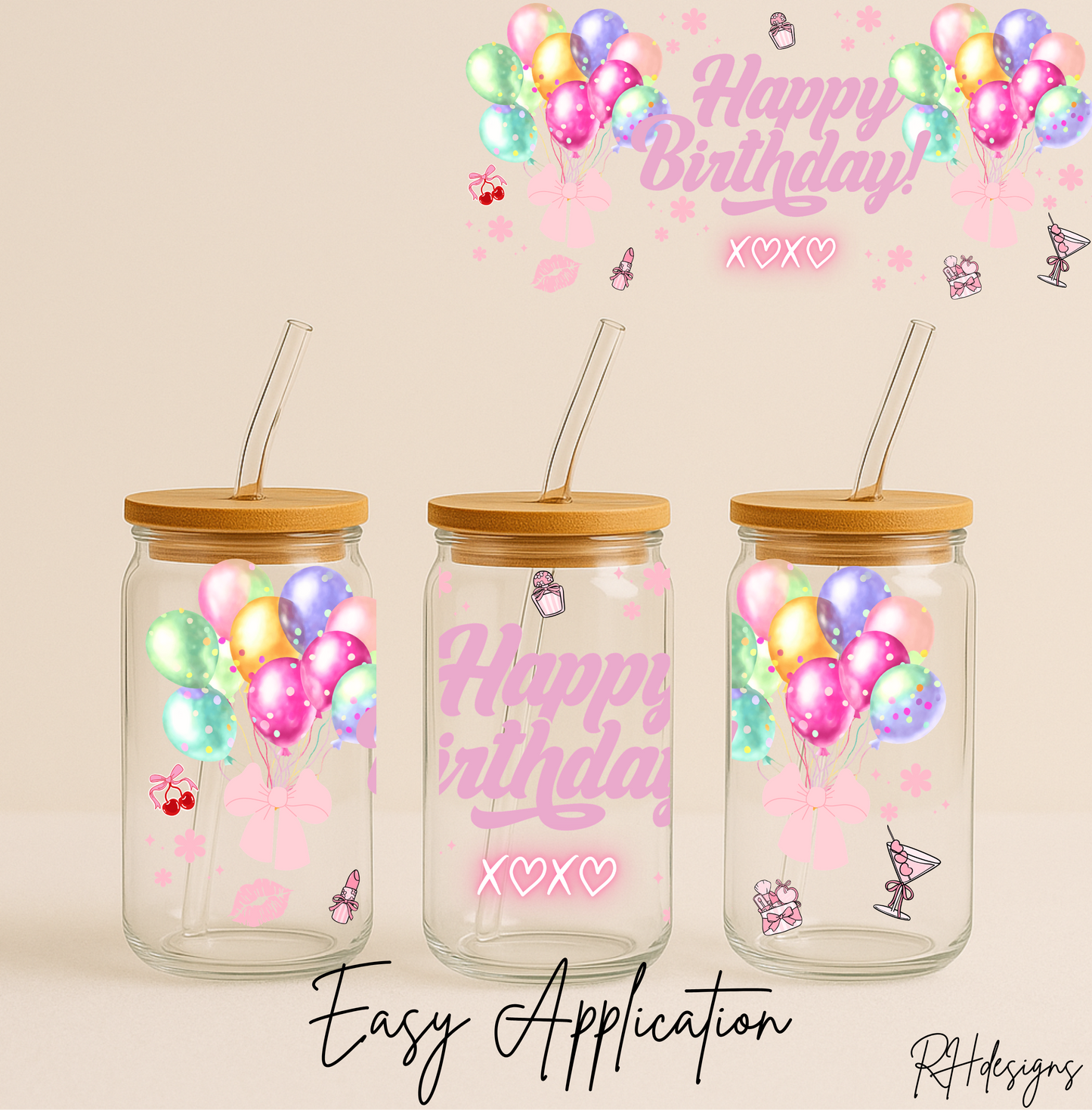 Happy Birthday Pink - 16oz