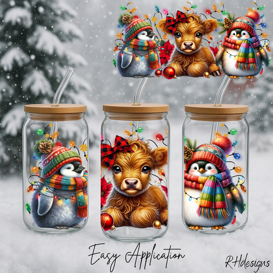 Highland Cow & Penguin - 16oz