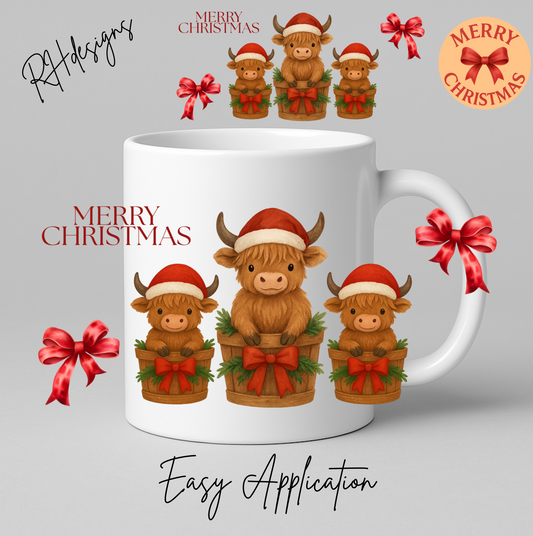 Christmas Highland Cow - 11oz