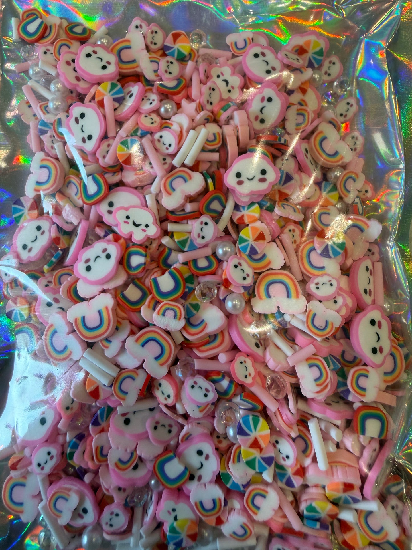 Rainbow Clay Pieces - 50g
