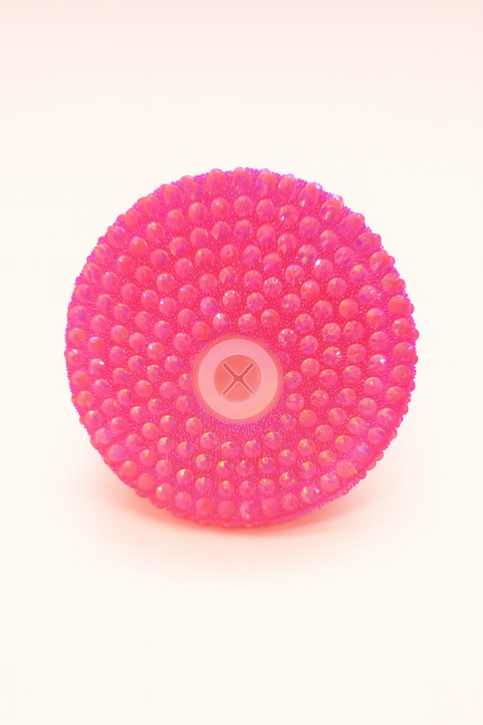 Hot Pink Rhinestone Lid