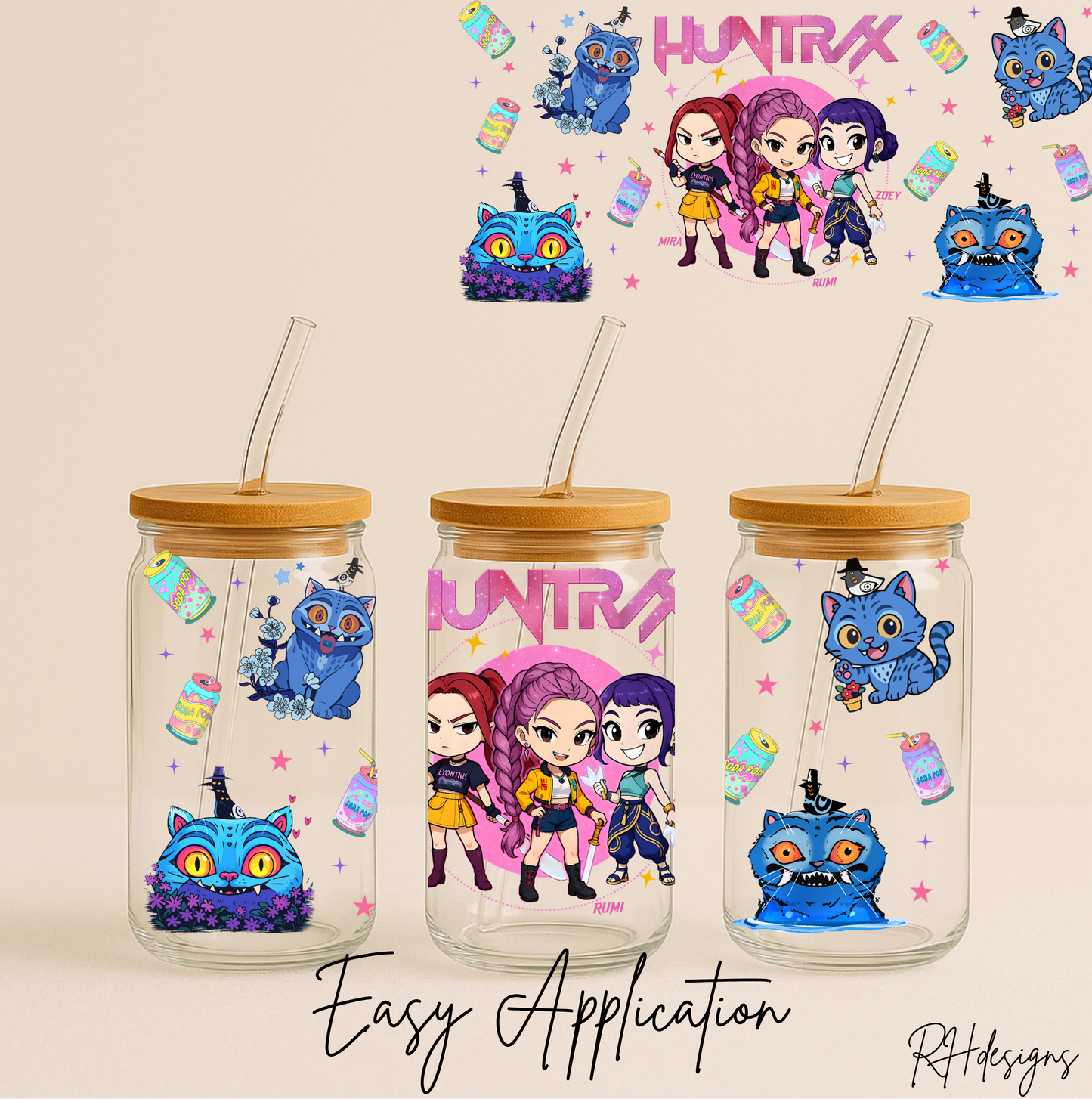 K Stars Pink Blue - 16oz