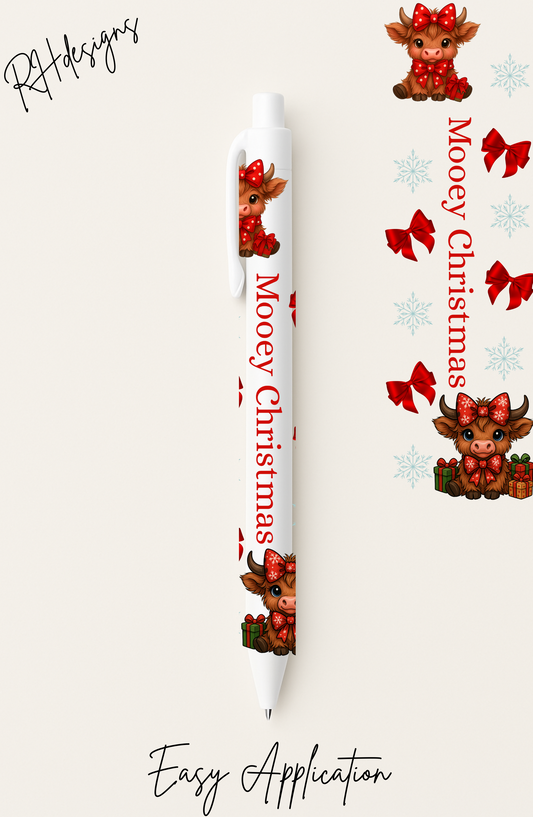 Mooey Christmas - Pen/Bookmark wrap