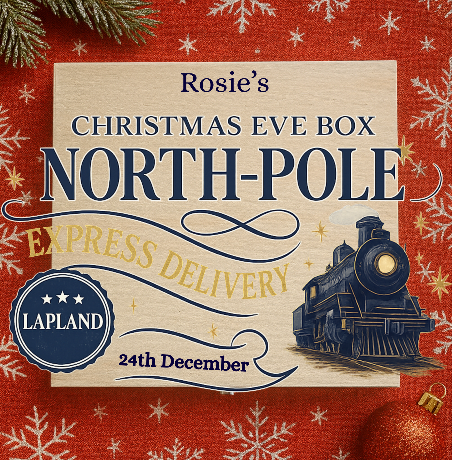 Personalised Christmas Eve Box Wrap