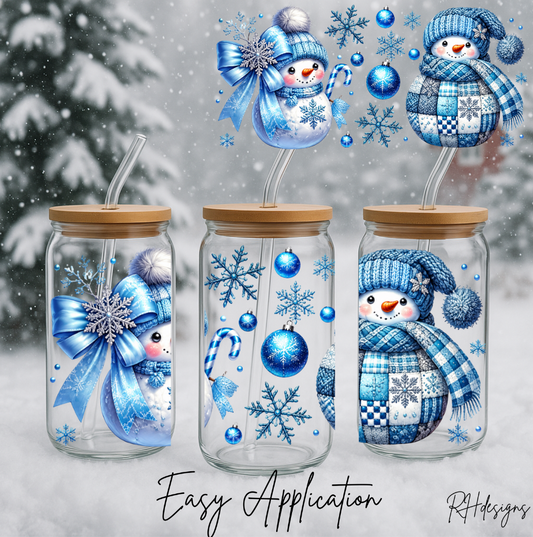 Blue Frosty Snowman - 16oz
