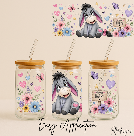 Choose Happy Gloomy Donkey - 16oz