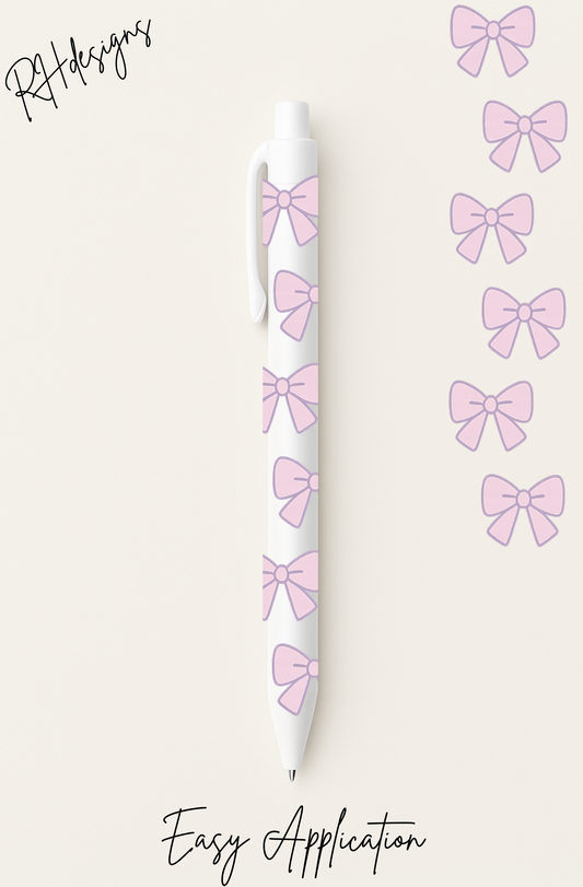 Pink Bows - Pen/Bookmark wrap
