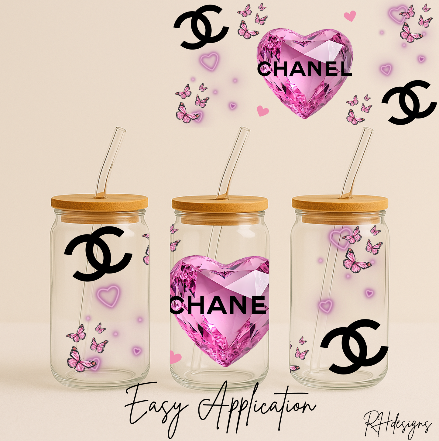 Pink Loveheart C - 16oz