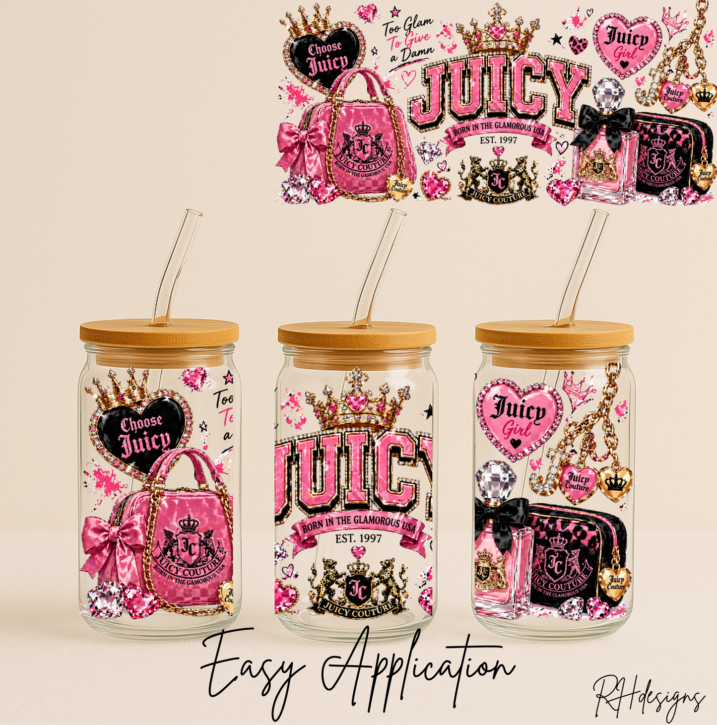 Pink Black Choose Juicy - 16oz