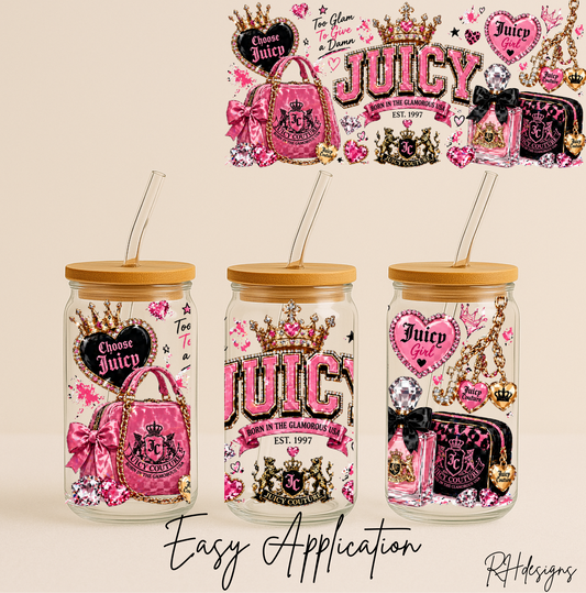 Pink Black Choose Juicy - 16oz