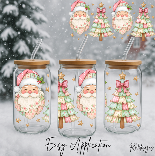 Pink Pastel Santa - 16oz