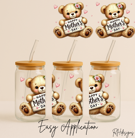 Happy Mothers Day Brown Bear - 16oz